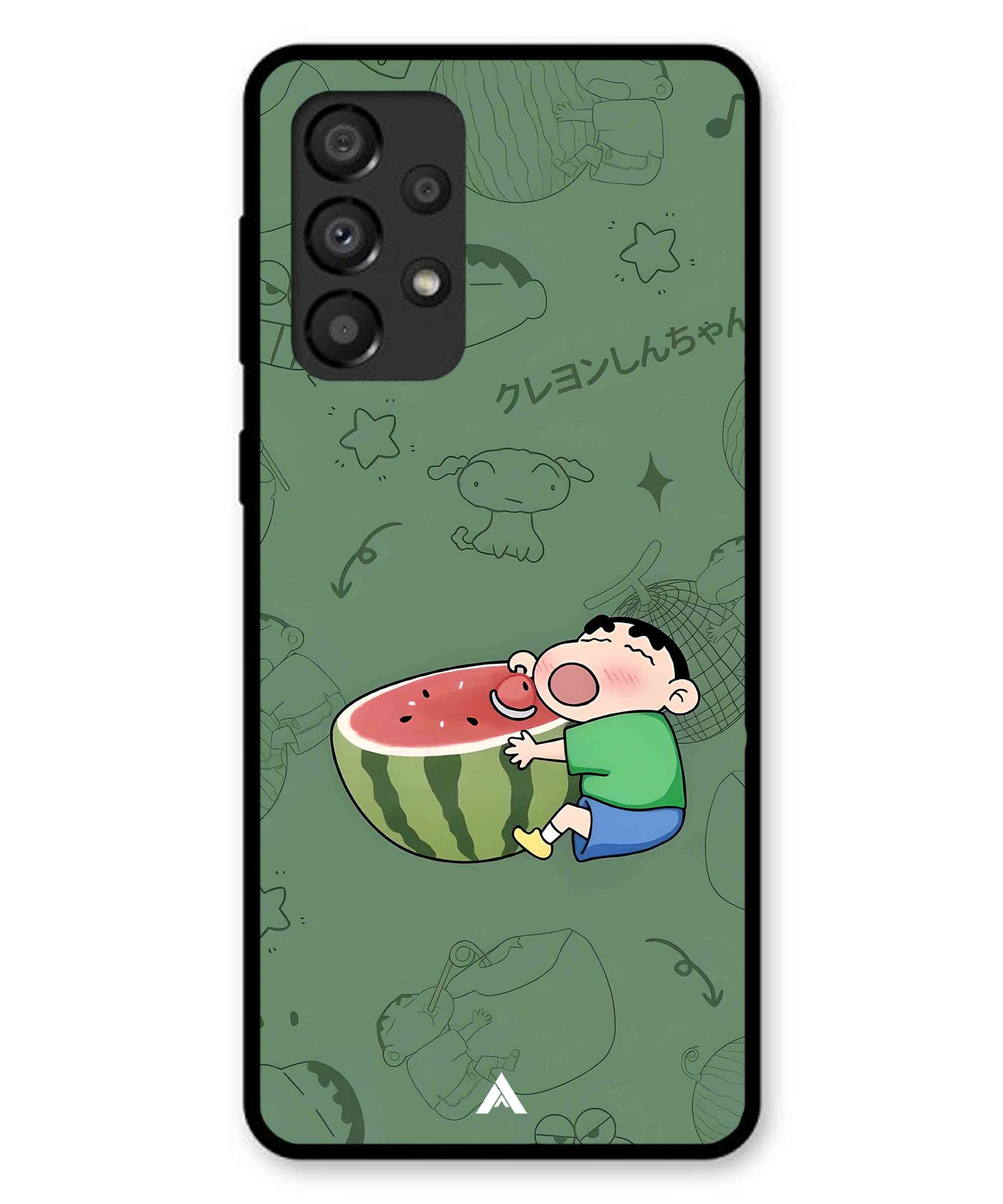 Melon Shinchan Metal Back Cover Phone Case for Samsung Galaxy A33 5G