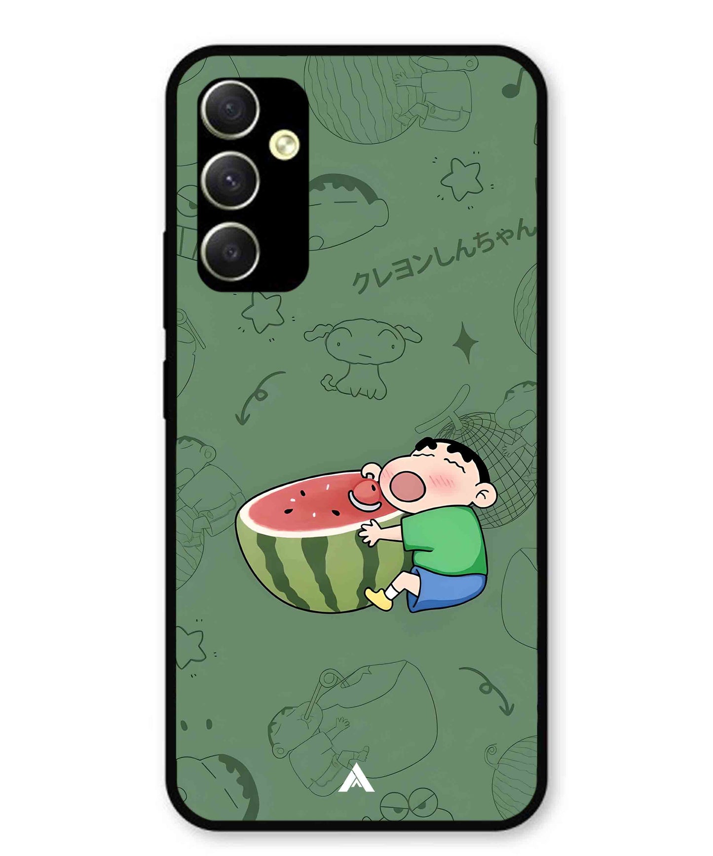Melon Shinchan Metal Back Cover Phone Case for Samsung Galaxy A34 5G