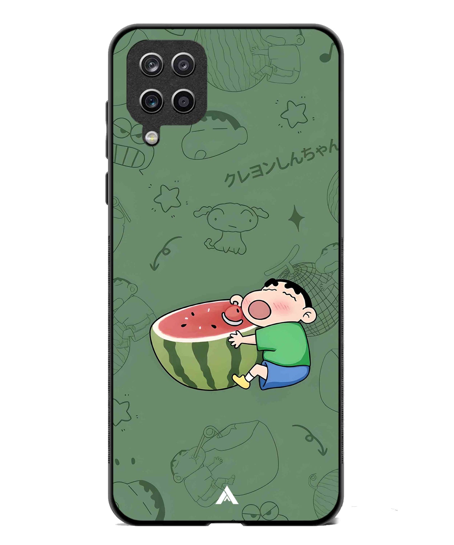 Melon Shinchan Metal Back Cover Phone Case for Samsung Galaxy A42