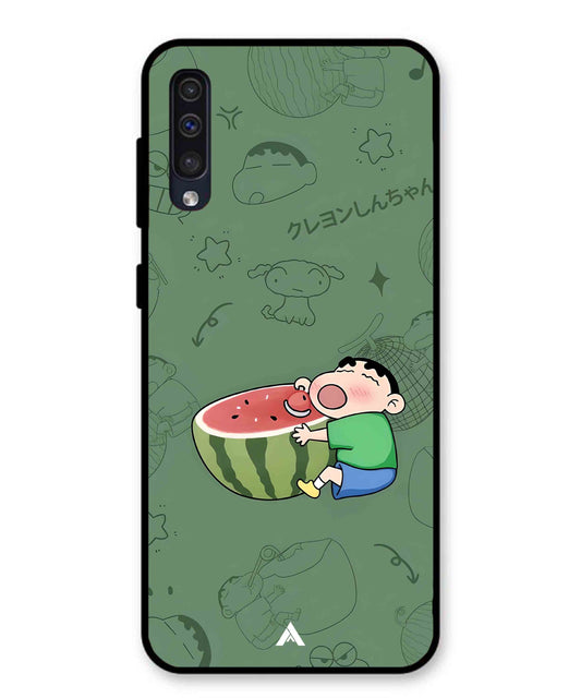 Melon Shinchan Metal Back Cover Phone Case for Samsung Galaxy A50