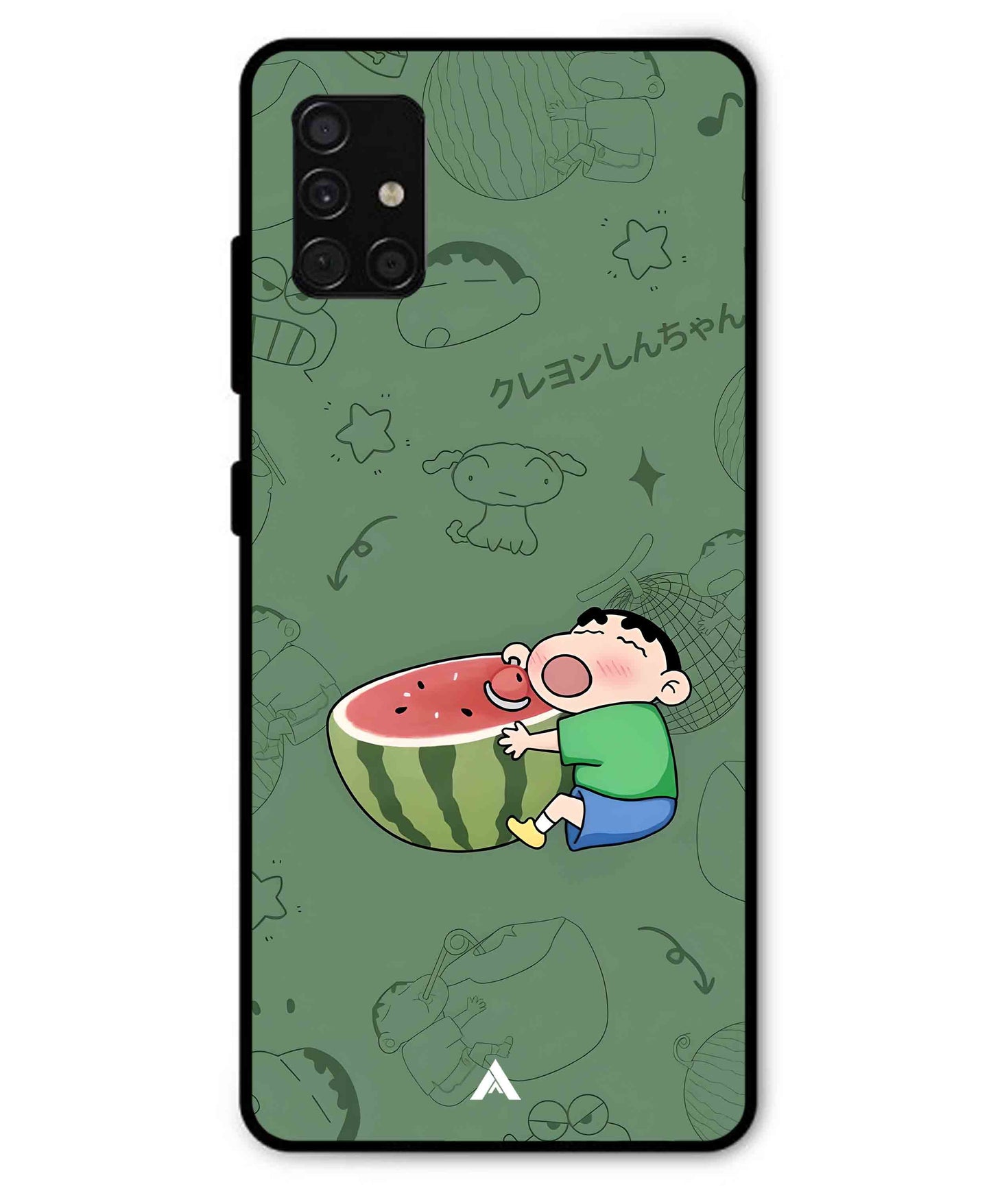 Melon Shinchan Metal Back Cover Phone Case for Samsung Galaxy A51