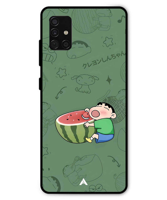 Melon Shinchan Metal Back Cover Phone Case for Samsung Galaxy A51