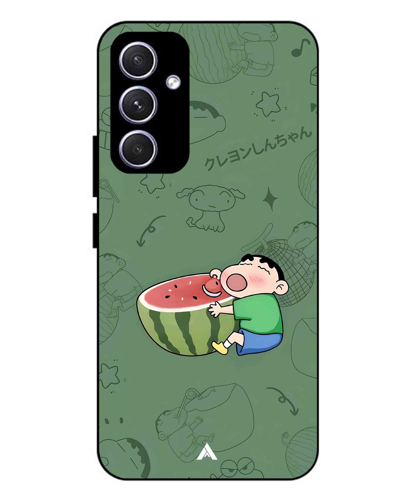 Melon Shinchan Metal Back Cover Phone Case for Samsung Galaxy A55