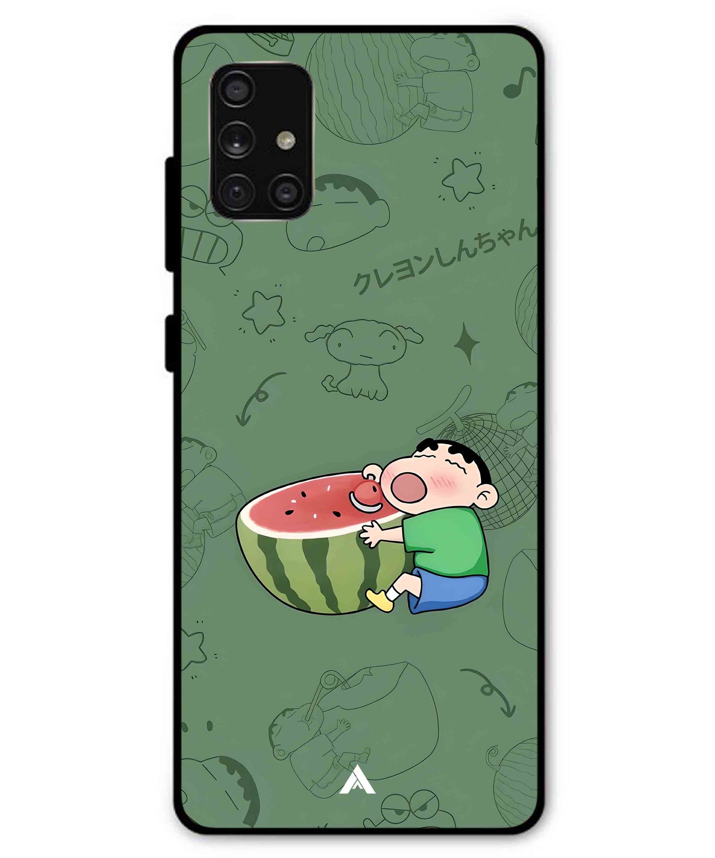 Melon Shinchan Metal Back Cover Phone Case for Samsung Galaxy A71