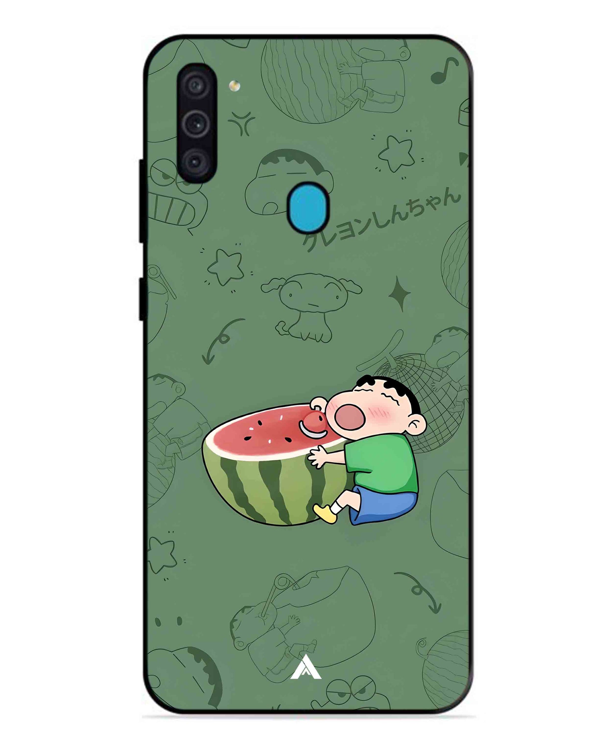 Melon Shinchan Metal Back Cover Phone Case for Samsung Galaxy F11