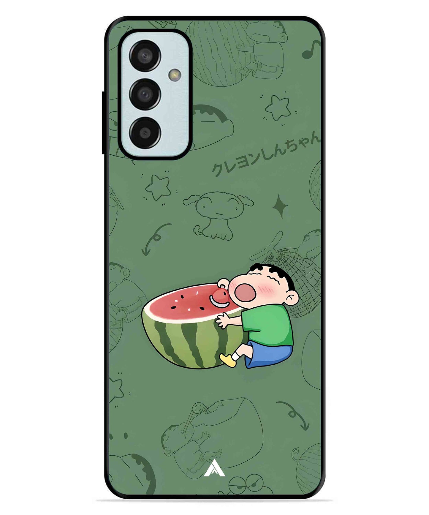 Melon Shinchan Metal Back Cover Phone Case for Samsung Galaxy F13 4G