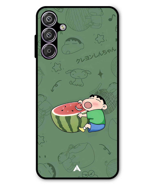 Melon Shinchan Metal Back Cover Phone Case for Samsung Galaxy F15
