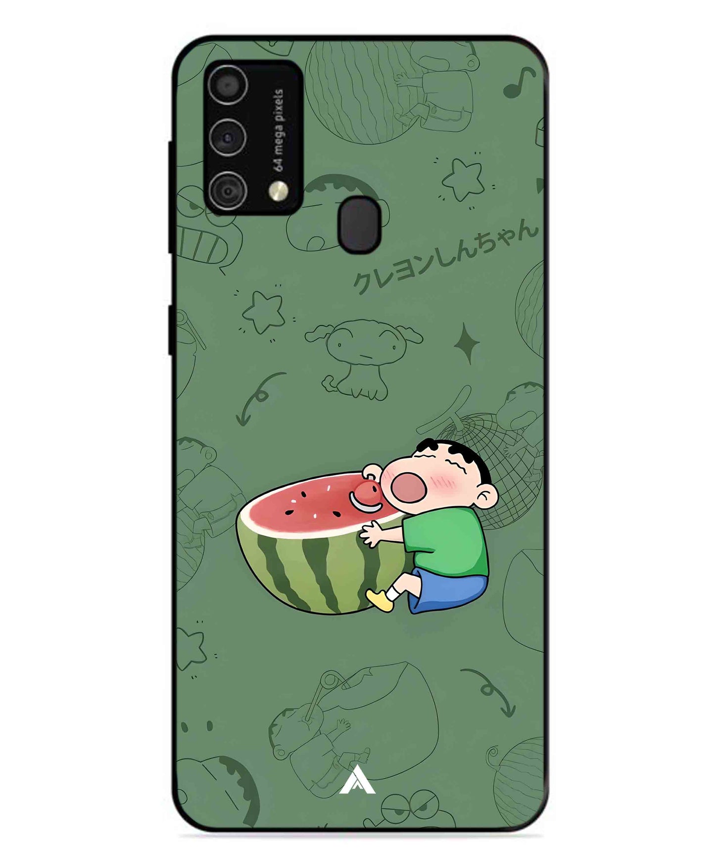Melon Shinchan Metal Back Cover Phone Case for Samsung Galaxy F41