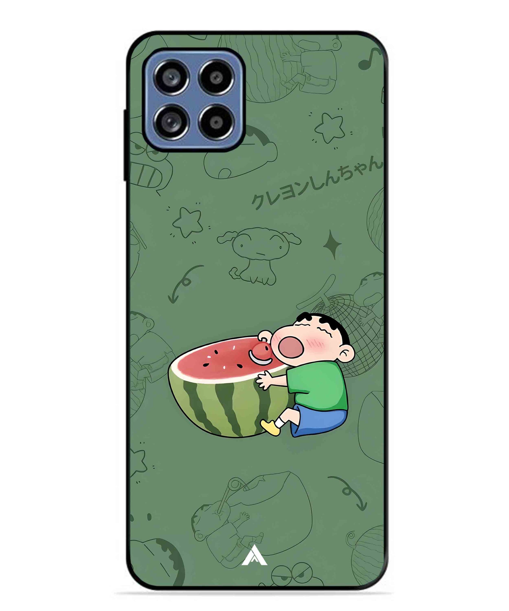 Melon Shinchan Metal Back Cover Phone Case for Samsung Galaxy F42