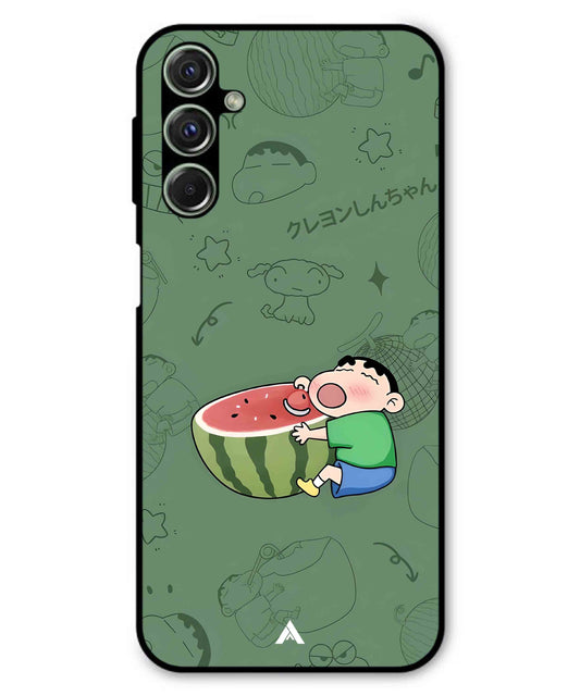 Melon Shinchan Metal Back Cover Phone Case for Samsung Galaxy F54
