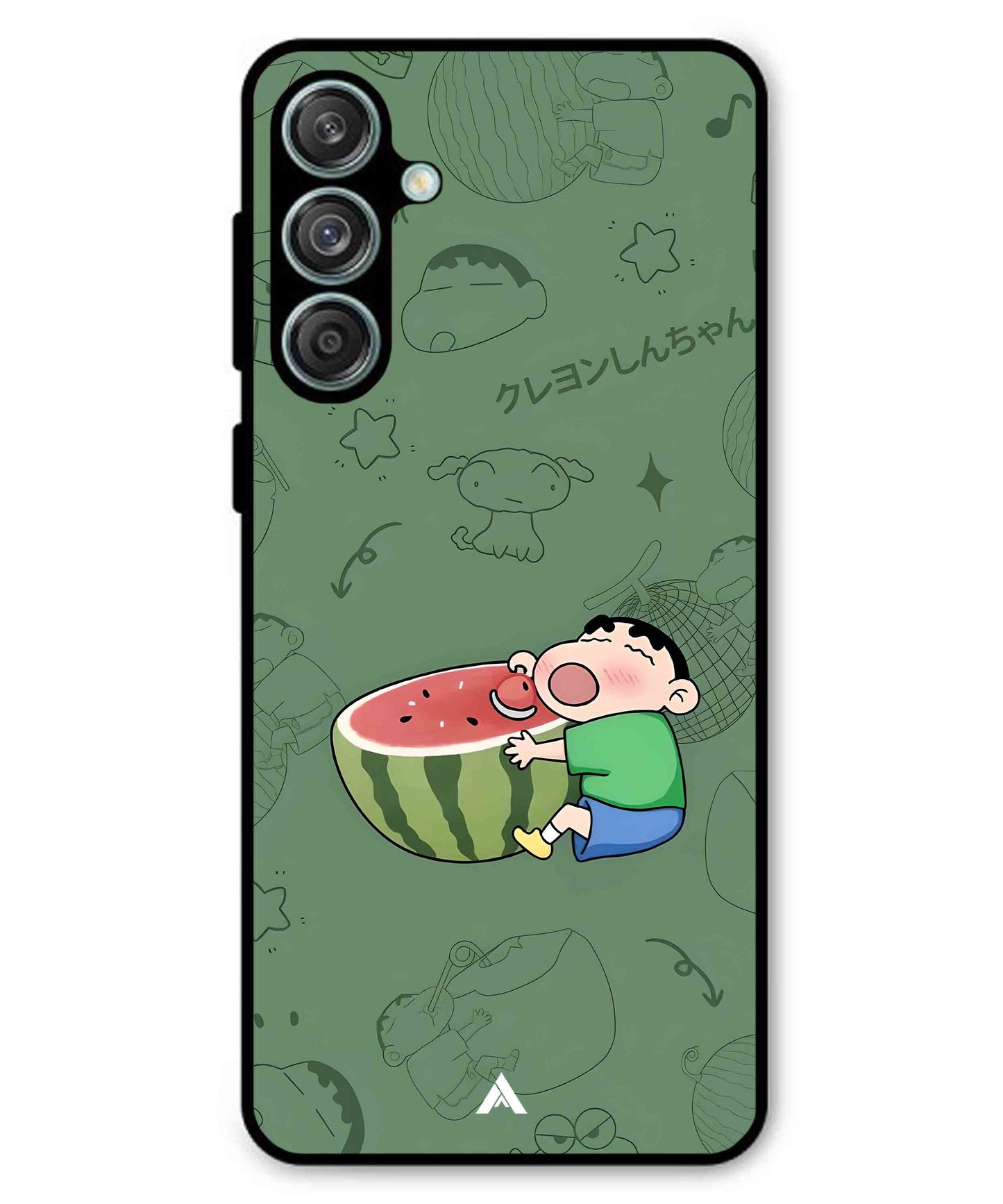Melon Shinchan Metal Back Cover Phone Case for Samsung Galaxy F55