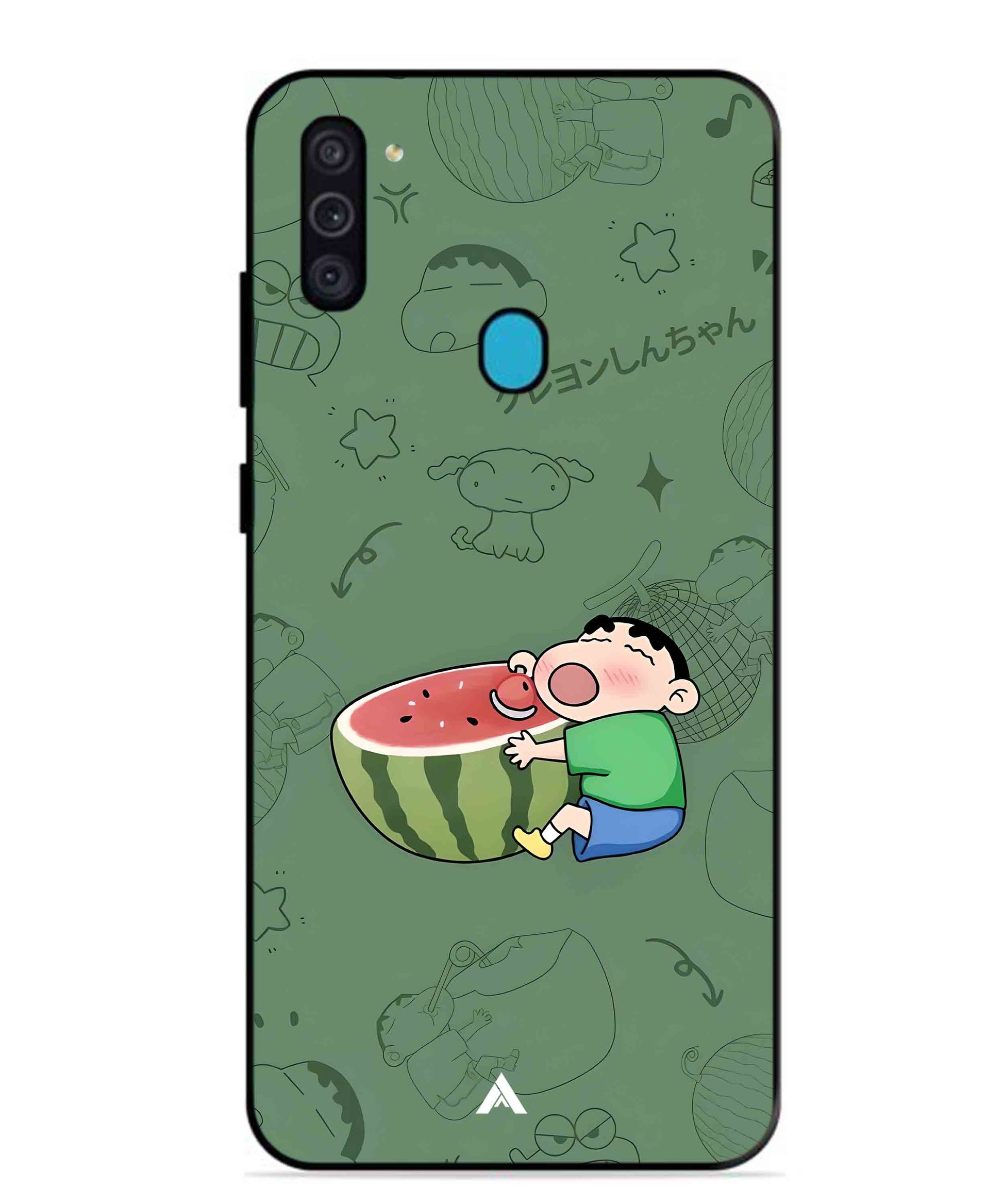 Melon Shinchan Metal Back Cover Phone Case for Samsung Galaxy M11