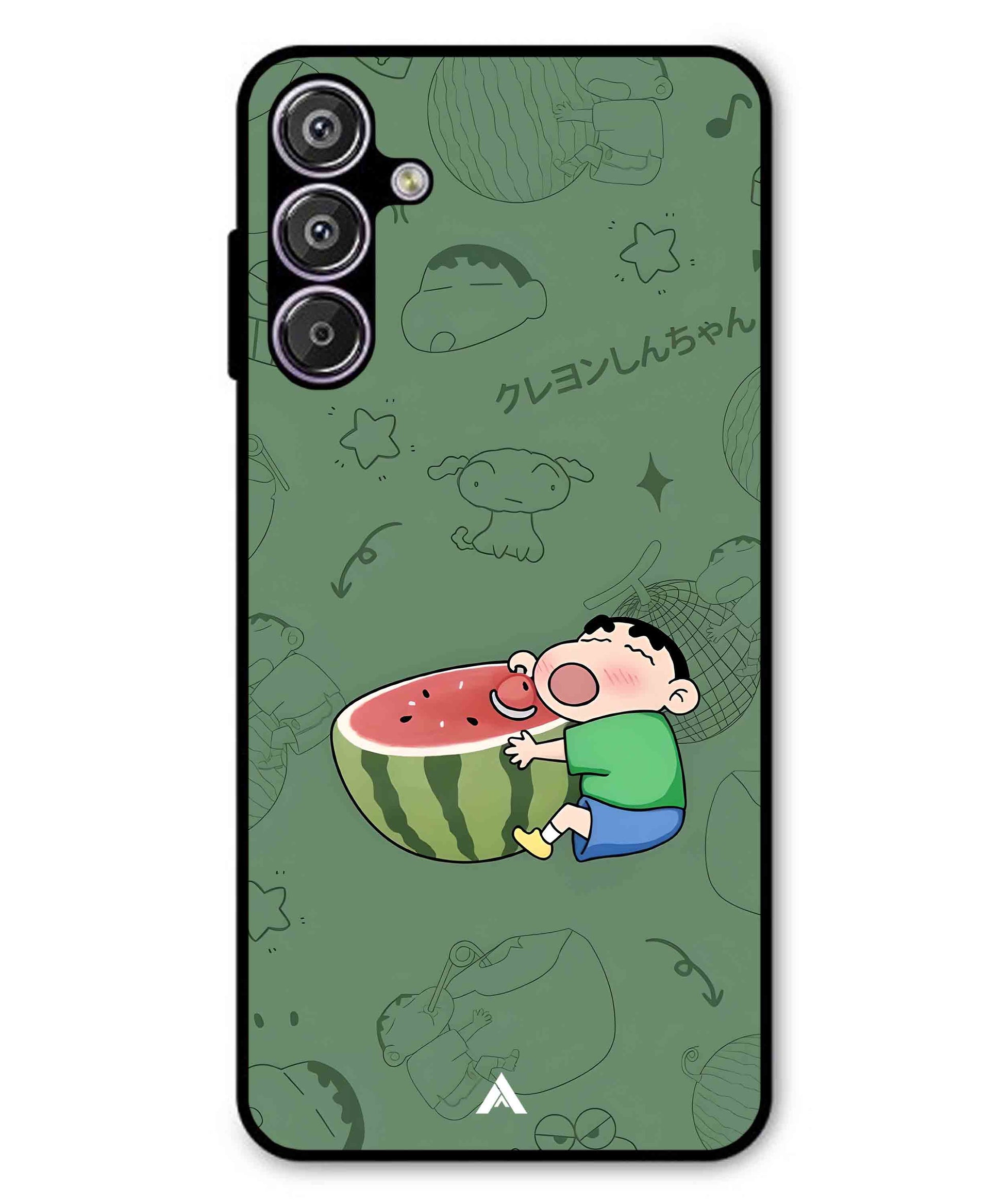 Melon Shinchan Metal Back Cover Phone Case for Samsung Galaxy M16