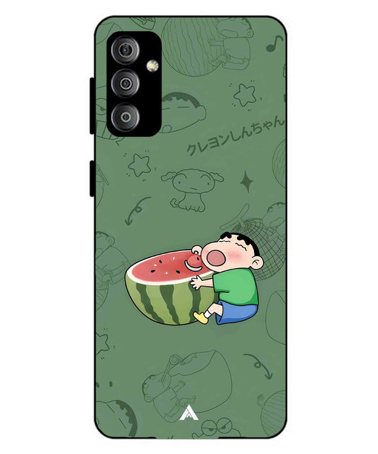 Melon Shinchan Metal Back Cover Phone Case for Samsung Galaxy M23