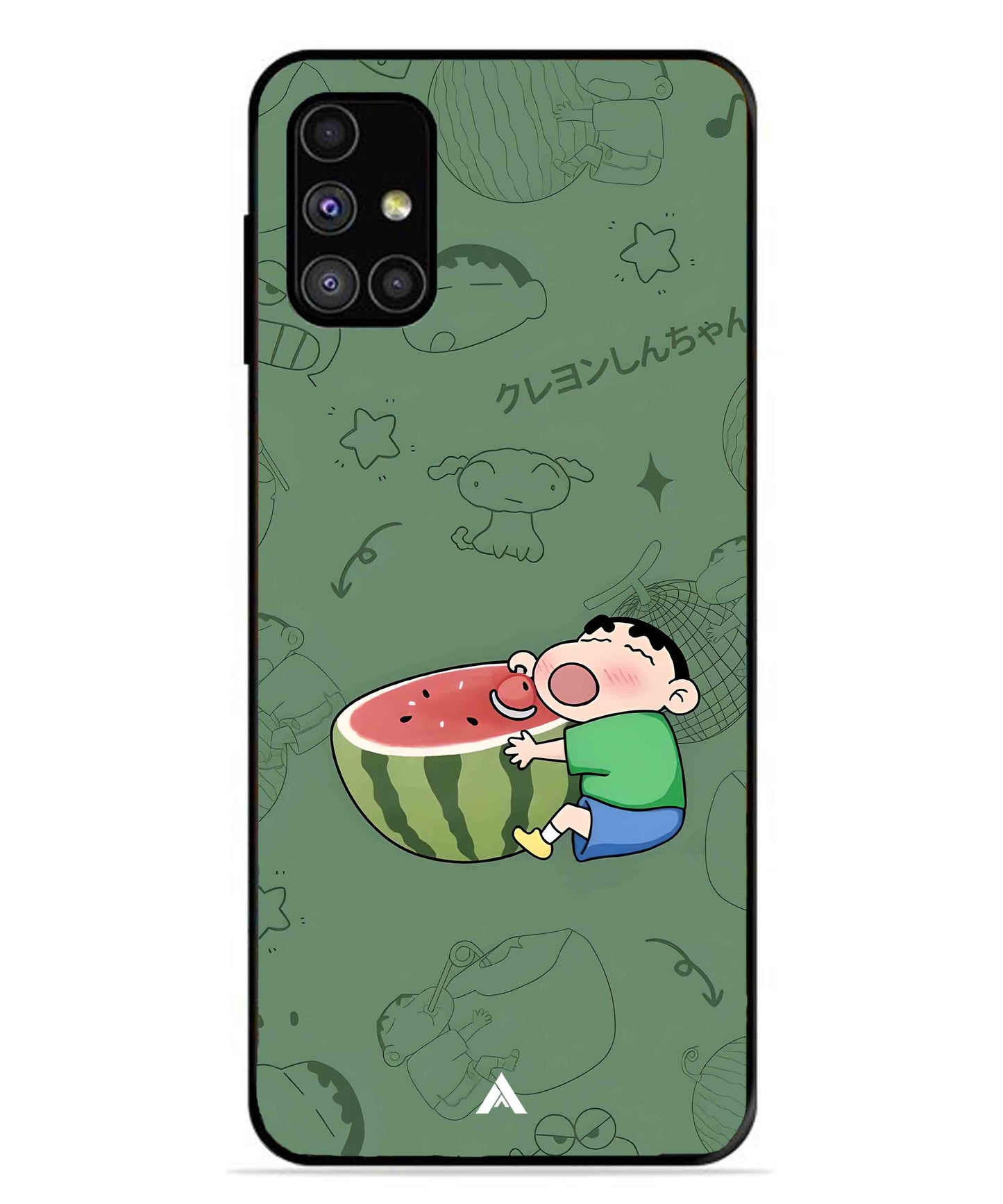 Melon Shinchan Metal Back Cover Phone Case for Samsung Galaxy M31s