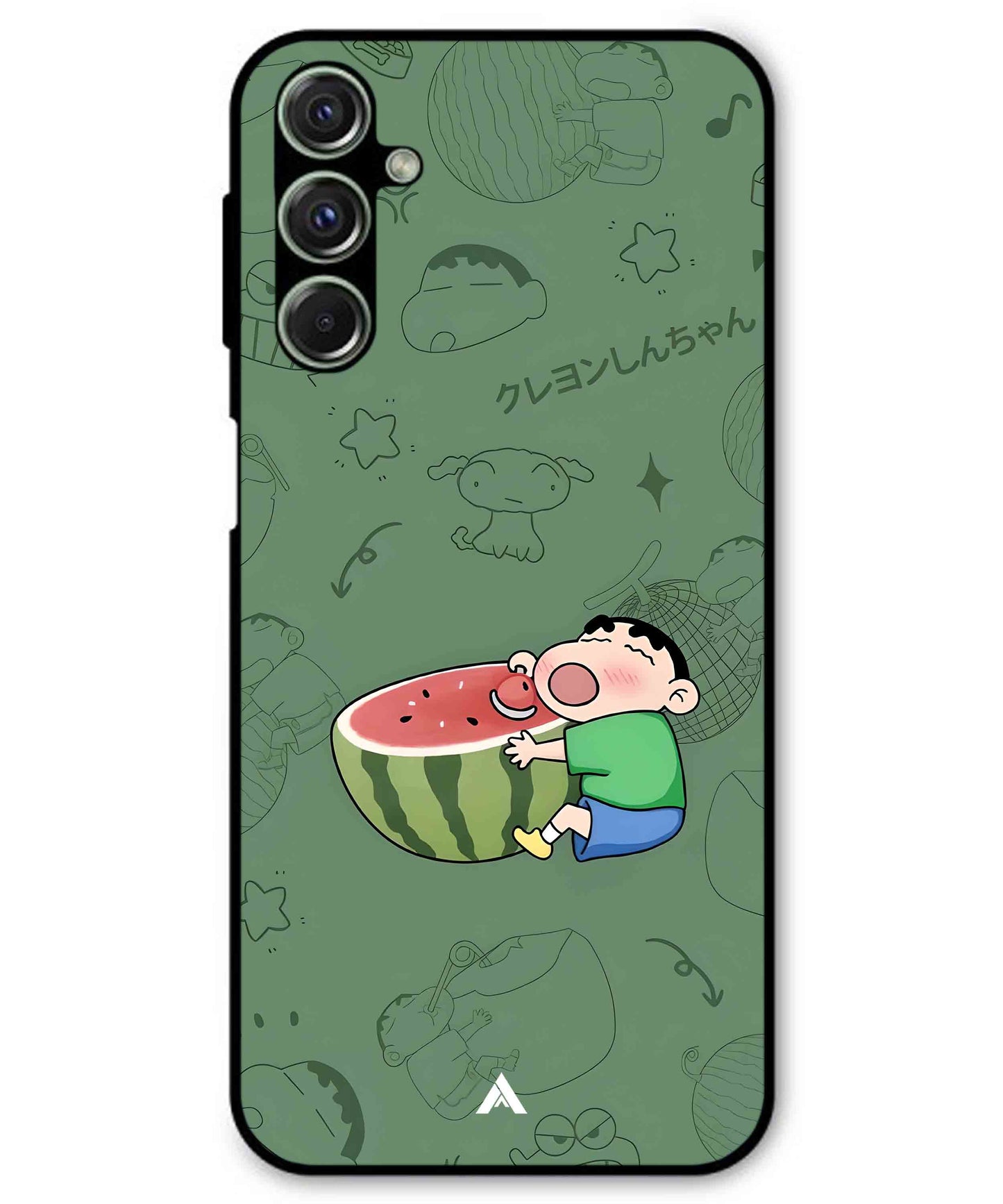 Melon Shinchan Metal Back Cover Phone Case for Samsung Galaxy M34