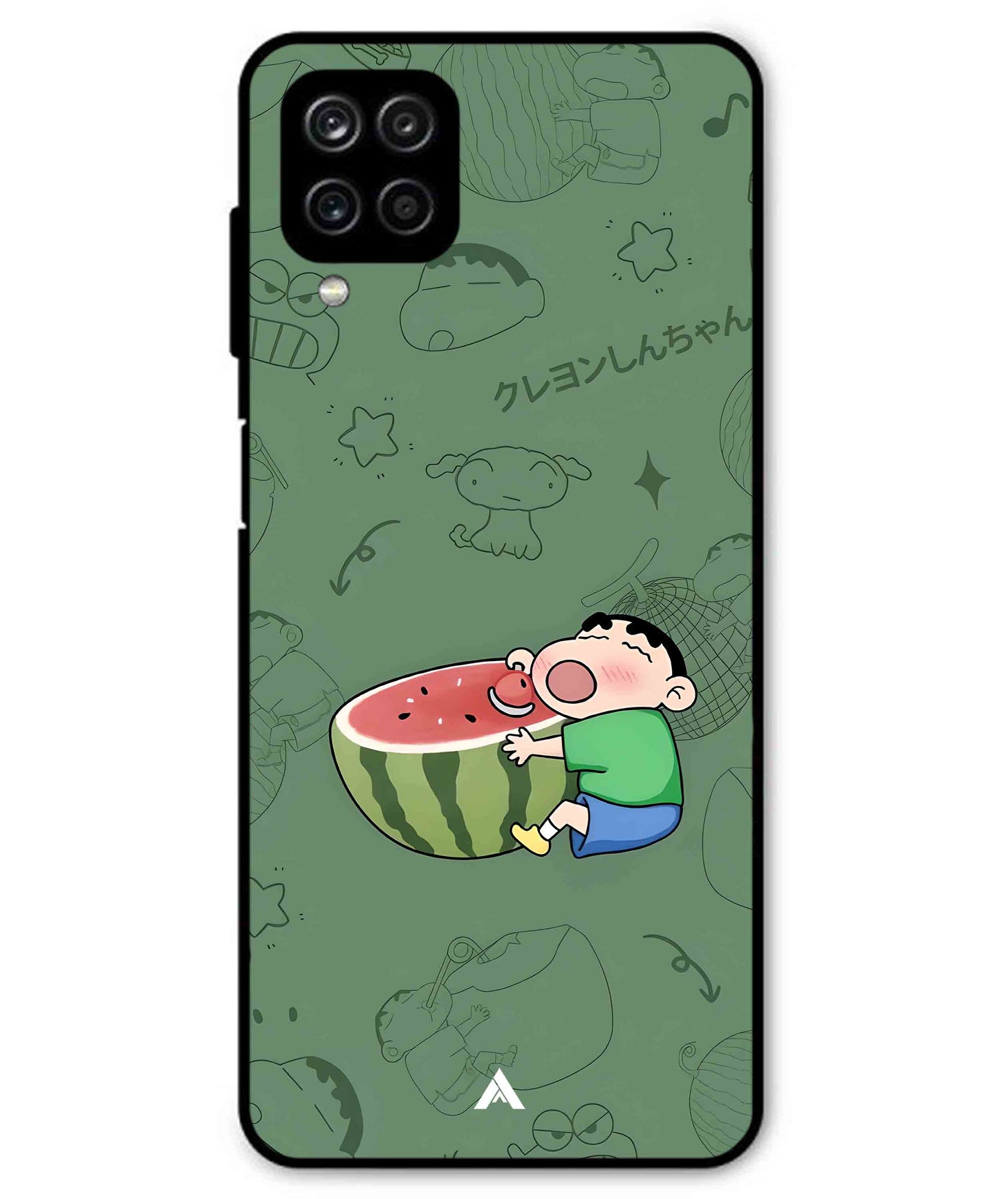 Melon Shinchan Metal Back Cover Phone Case for Samsung Galaxy M42
