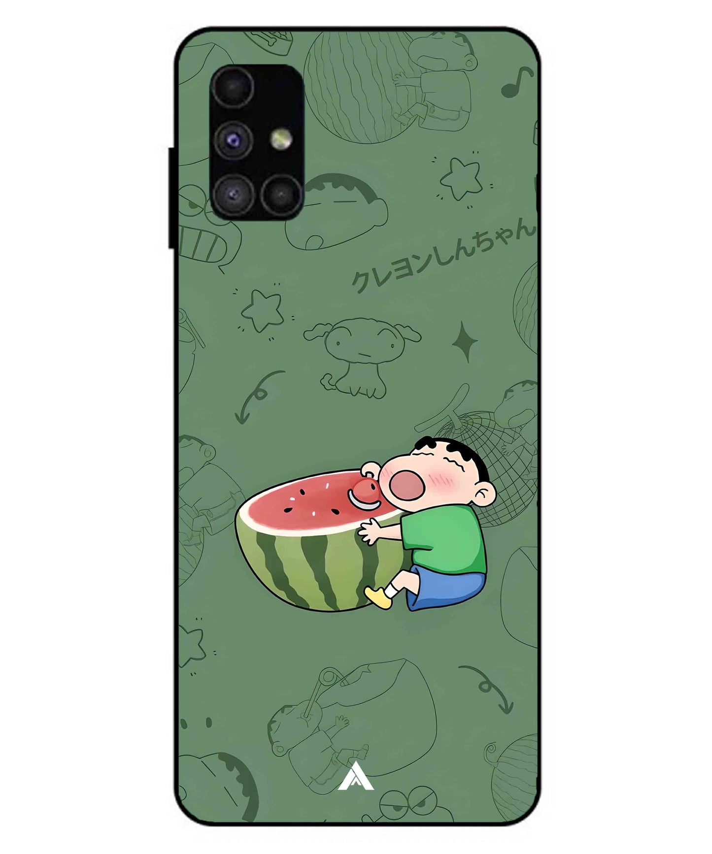 Melon Shinchan Metal Back Cover Phone Case for Samsung Galaxy M51