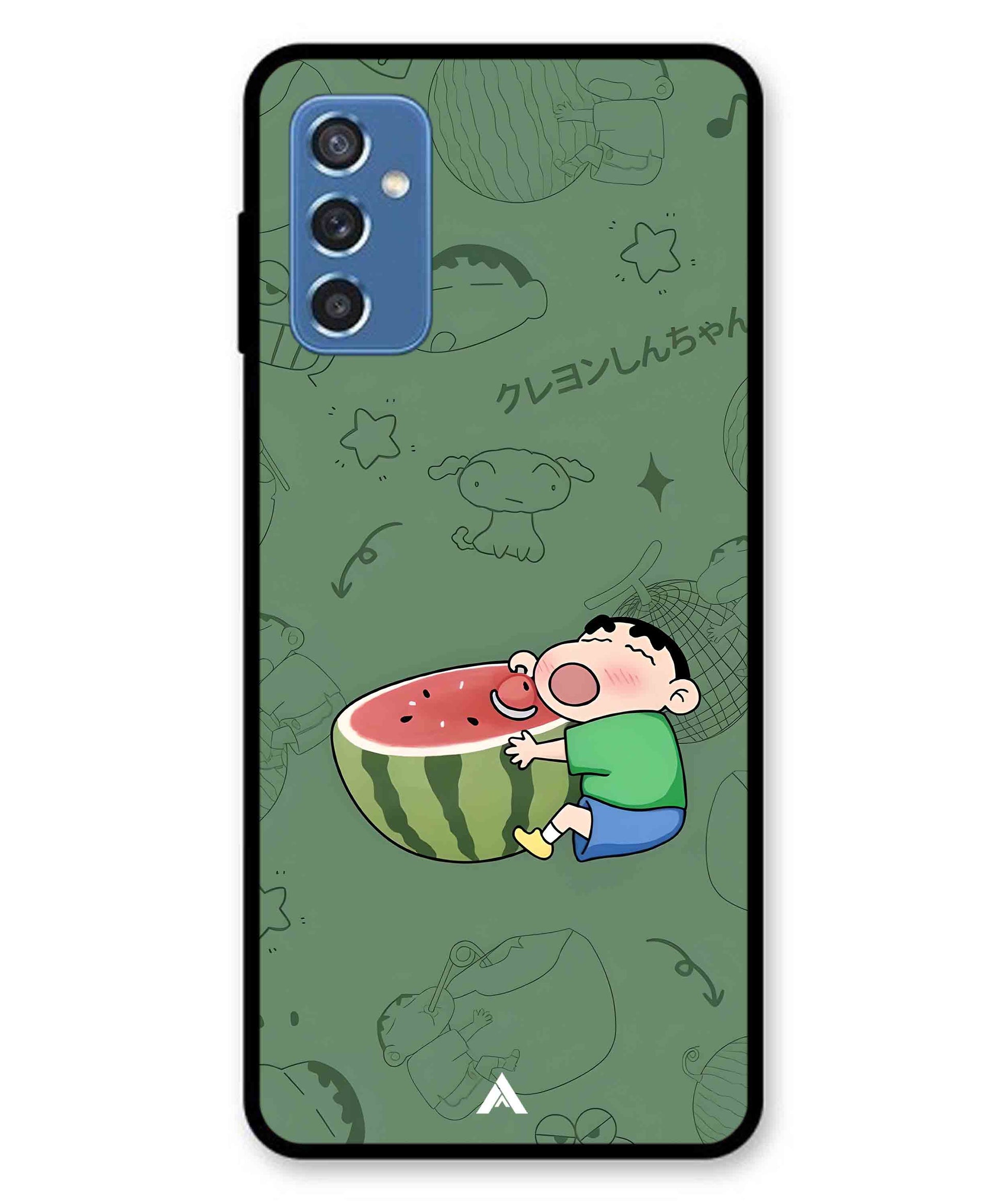 Melon Shinchan Metal Back Cover Phone Case for Samsung Galaxy M52
