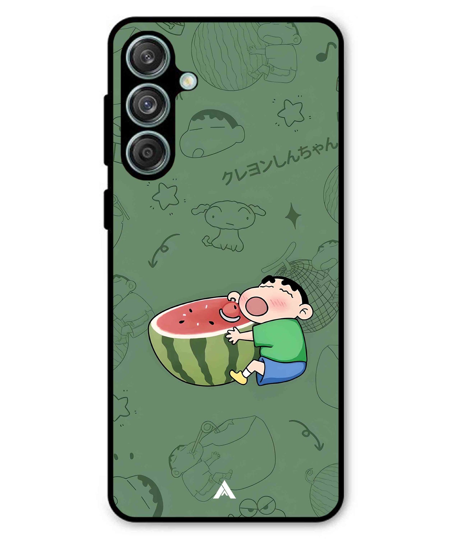 Melon Shinchan Metal Back Cover Phone Case for Samsung Galaxy M55