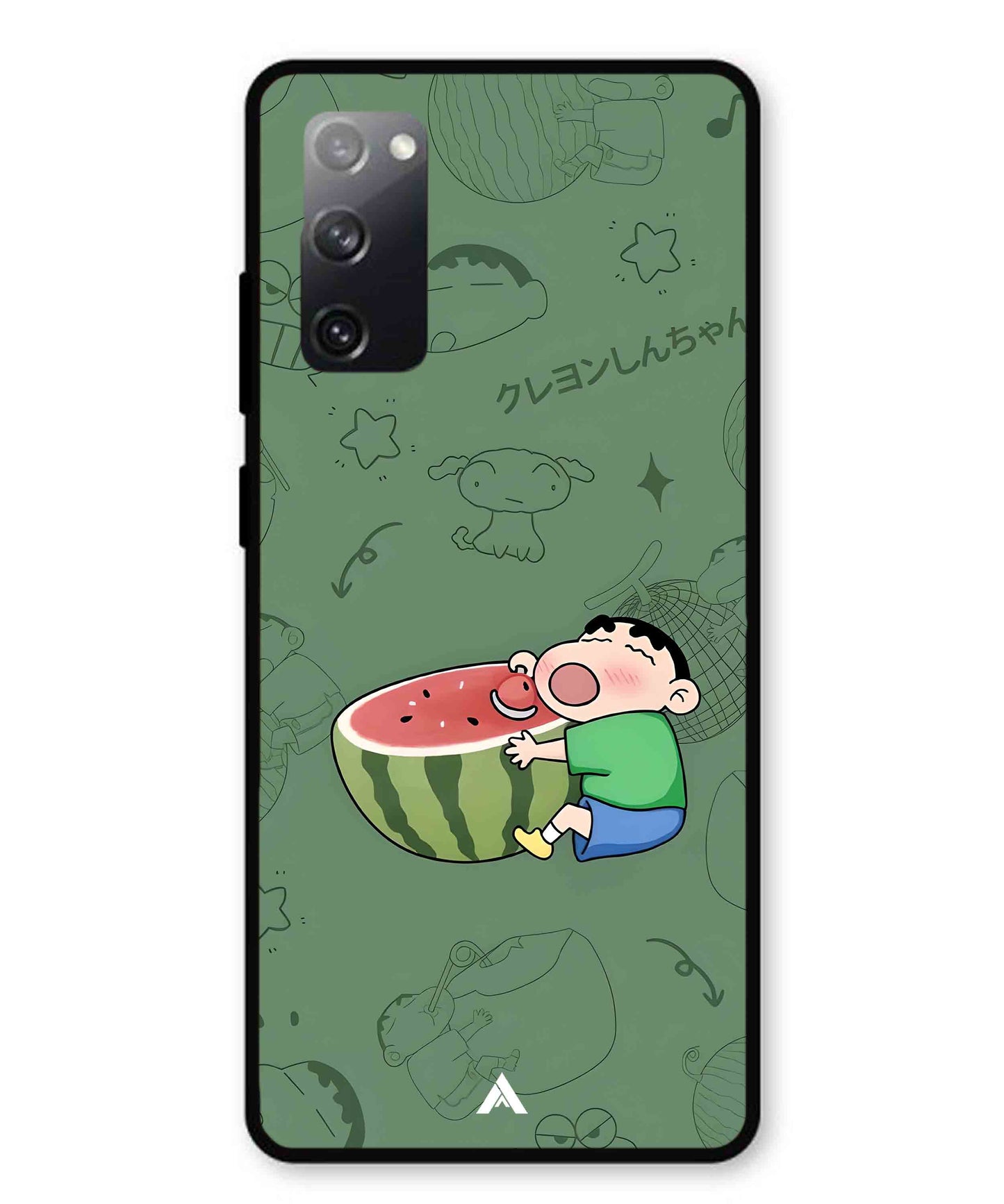 Melon Shinchan Metal Back Cover Phone Case for Samsung Galaxy S20 Fe