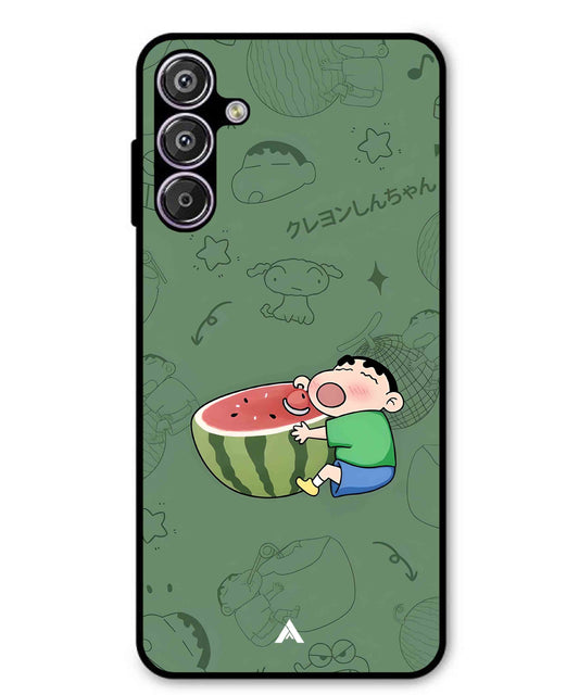 Melon Shinchan Metal Back Cover Phone Case for Samsung Galaxy S25 Plus