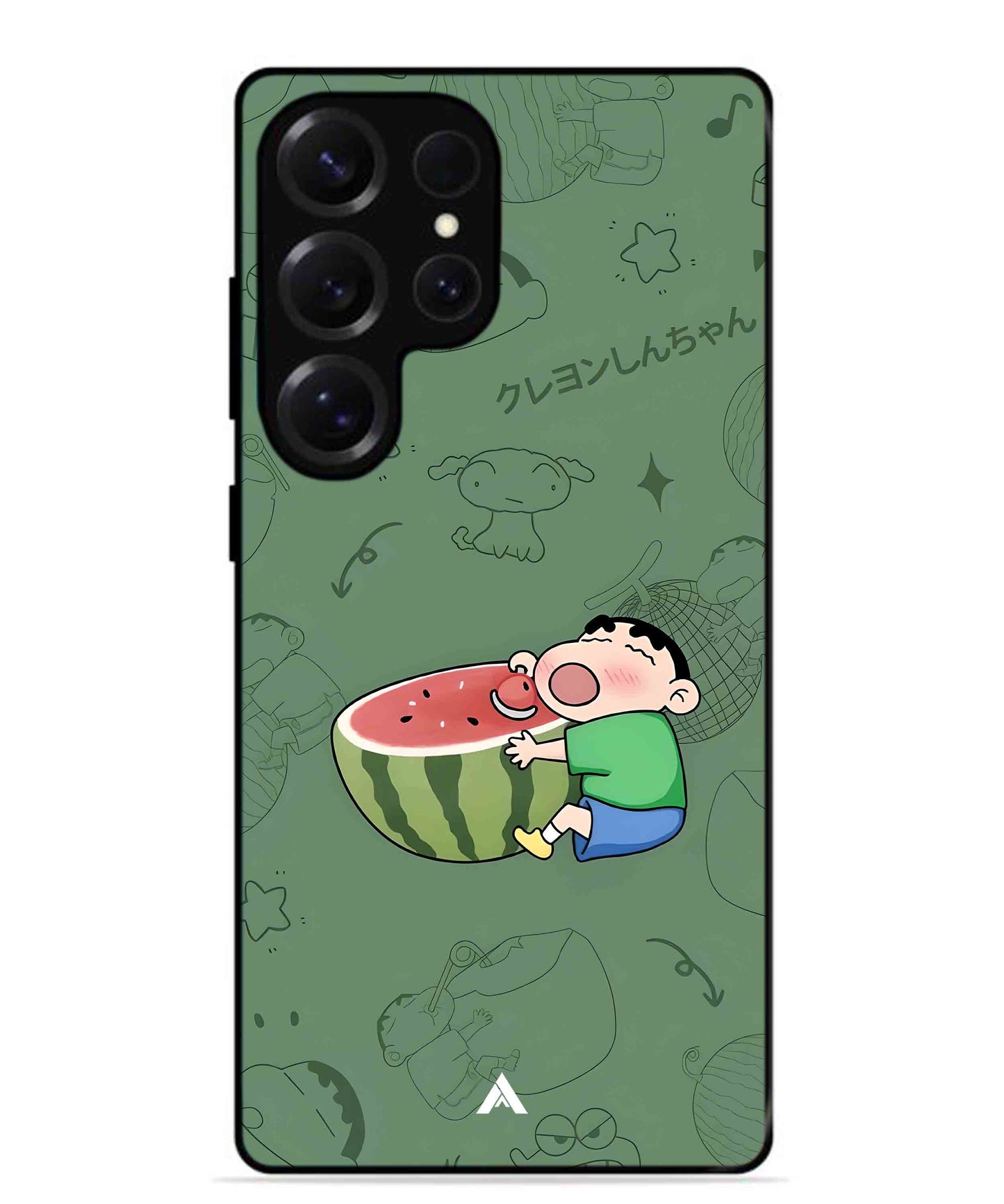 Melon Shinchan Metal Back Cover Phone Case for Samsung Galaxy S25 Ultra