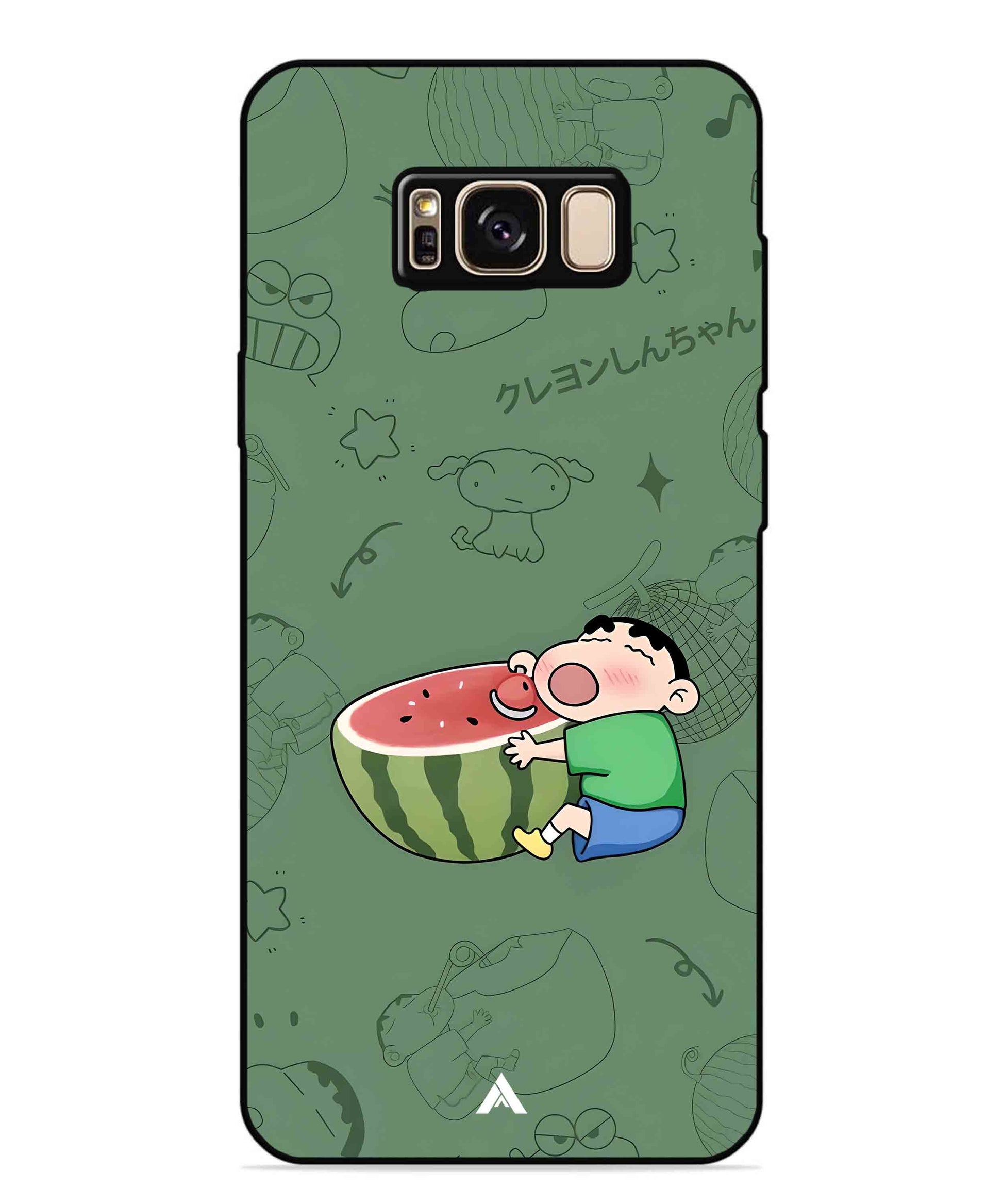 Melon Shinchan Metal Back Cover Phone Case for Samsung Galaxy S8 Plus