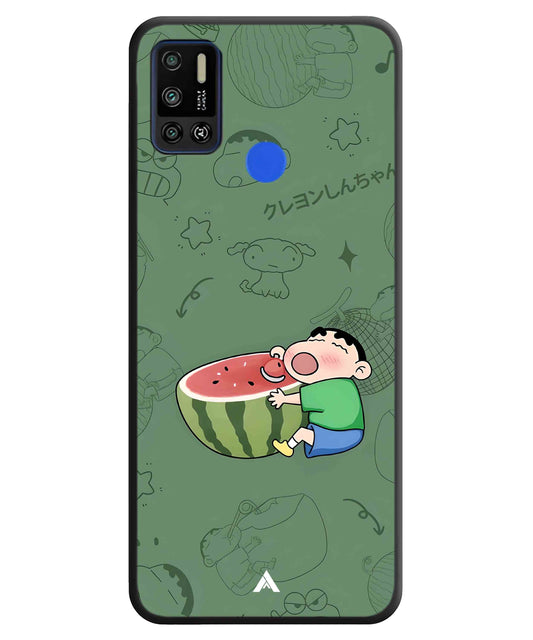 Melon Shinchan Metal Back Cover Phone Case for Tecno Spark 6 Air