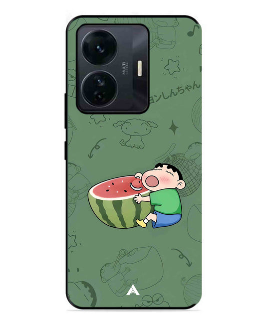 Melon Shinchan Metal Back Cover Phone Case for Vivo T1 Pro