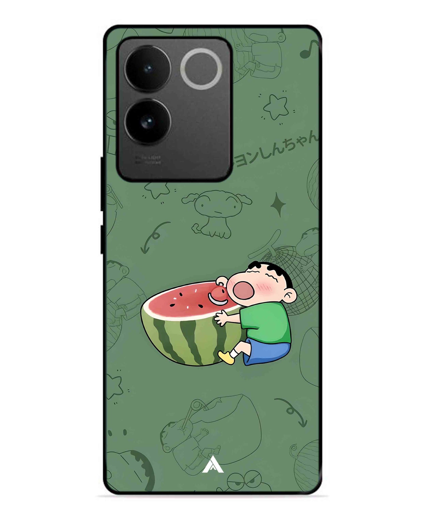Melon Shinchan Metal Back Cover Phone Case for Vivo T2 Pro