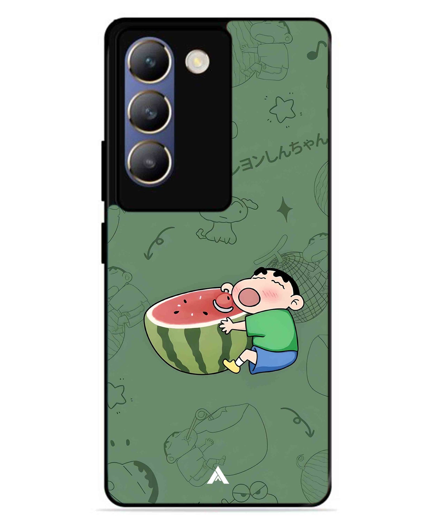 Melon Shinchan Metal Back Cover Phone Case for Vivo T3