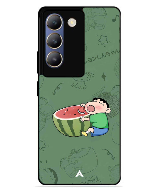 Melon Shinchan Metal Back Cover Phone Case for Vivo T3