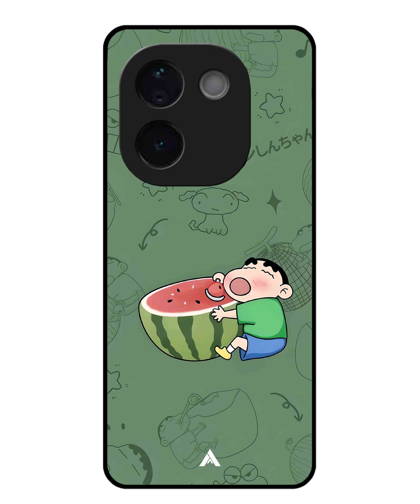 Melon Shinchan Metal Back Cover Phone Case for Vivo T3 Pro