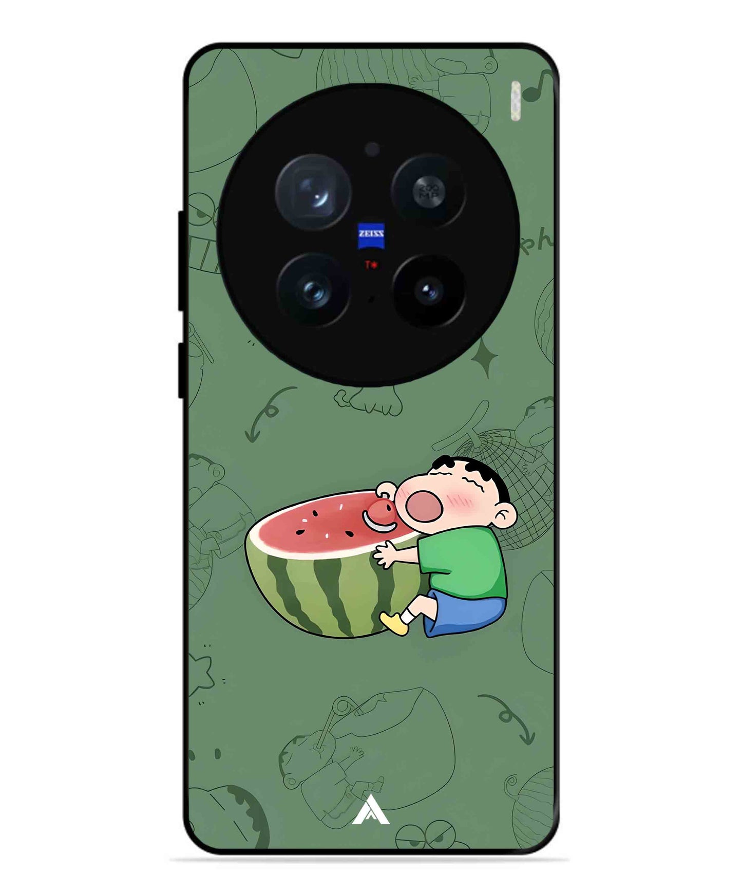 Melon Shinchan Metal Back Cover Phone Case for Vivo X200 Pro