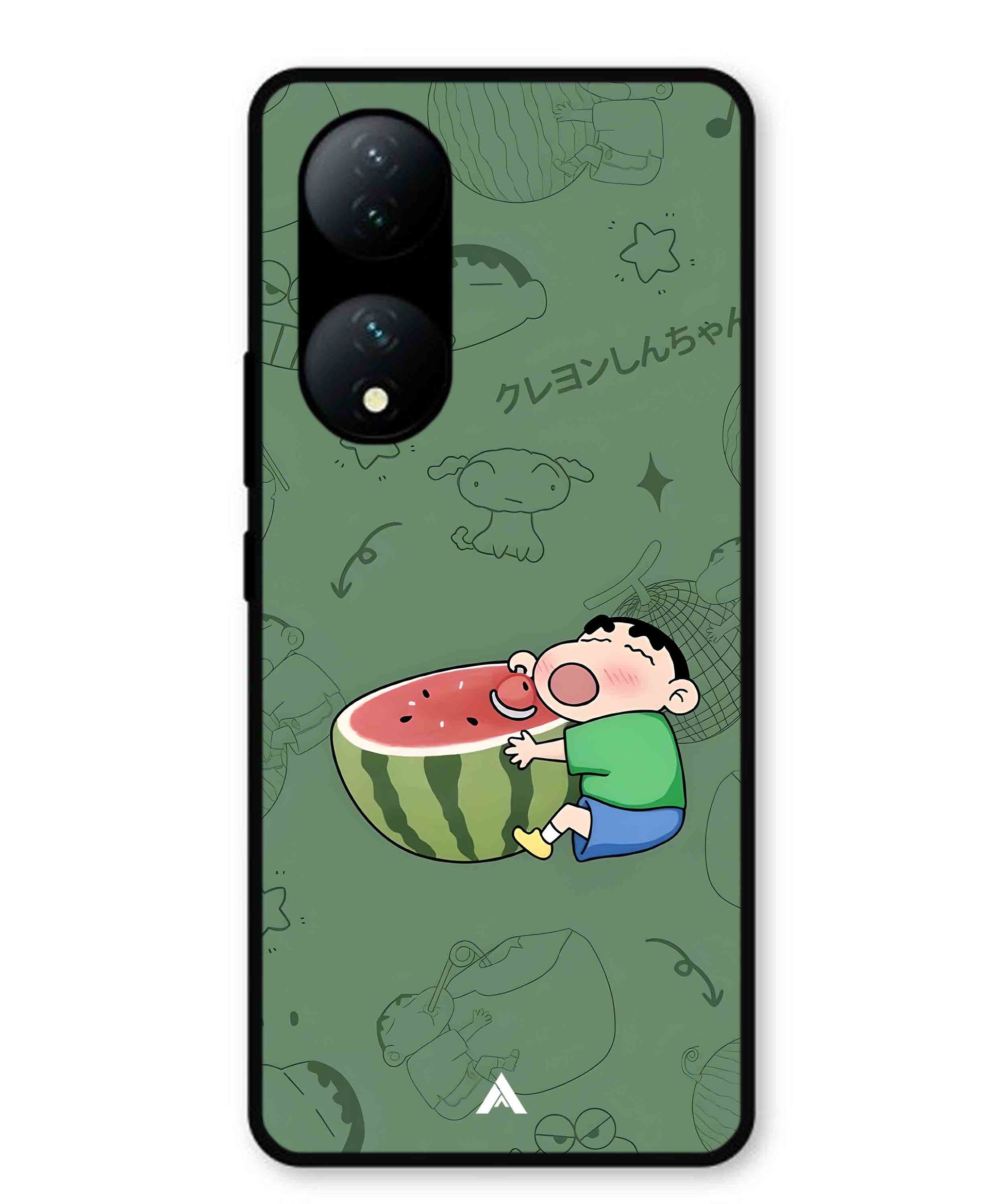 Melon Shinchan Metal Back Cover Phone Case for Vivo Y100a