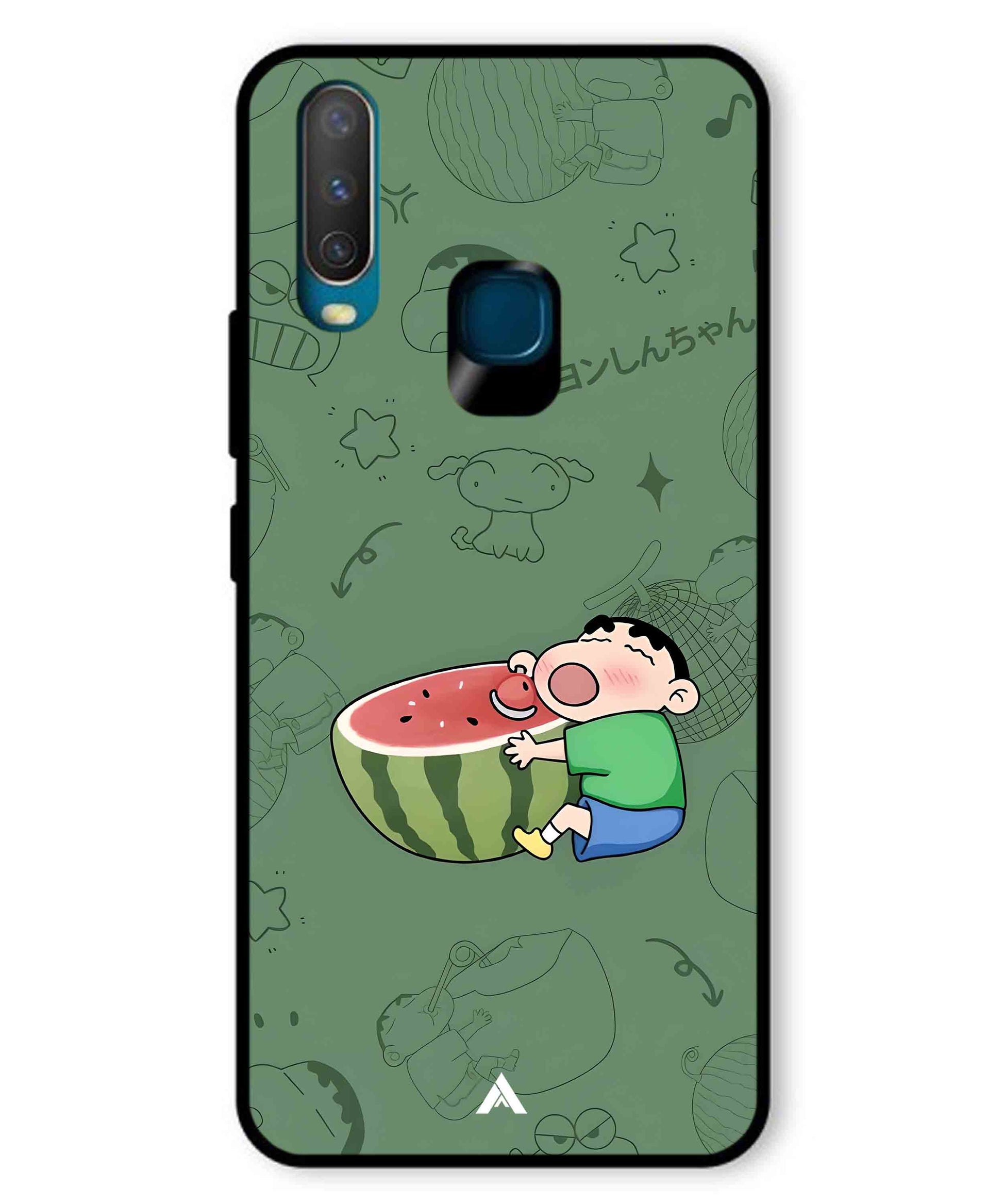 Melon Shinchan Metal Back Cover Phone Case for Vivo Y17