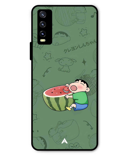 Melon Shinchan Metal Back Cover Phone Case for Vivo Y20