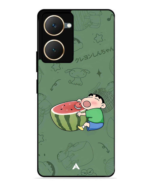 Melon Shinchan Metal Back Cover Phone Case for Vivo Y28s