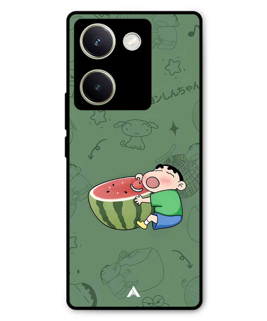 Melon Shinchan Metal Back Cover Phone Case for Vivo Y300 Plus