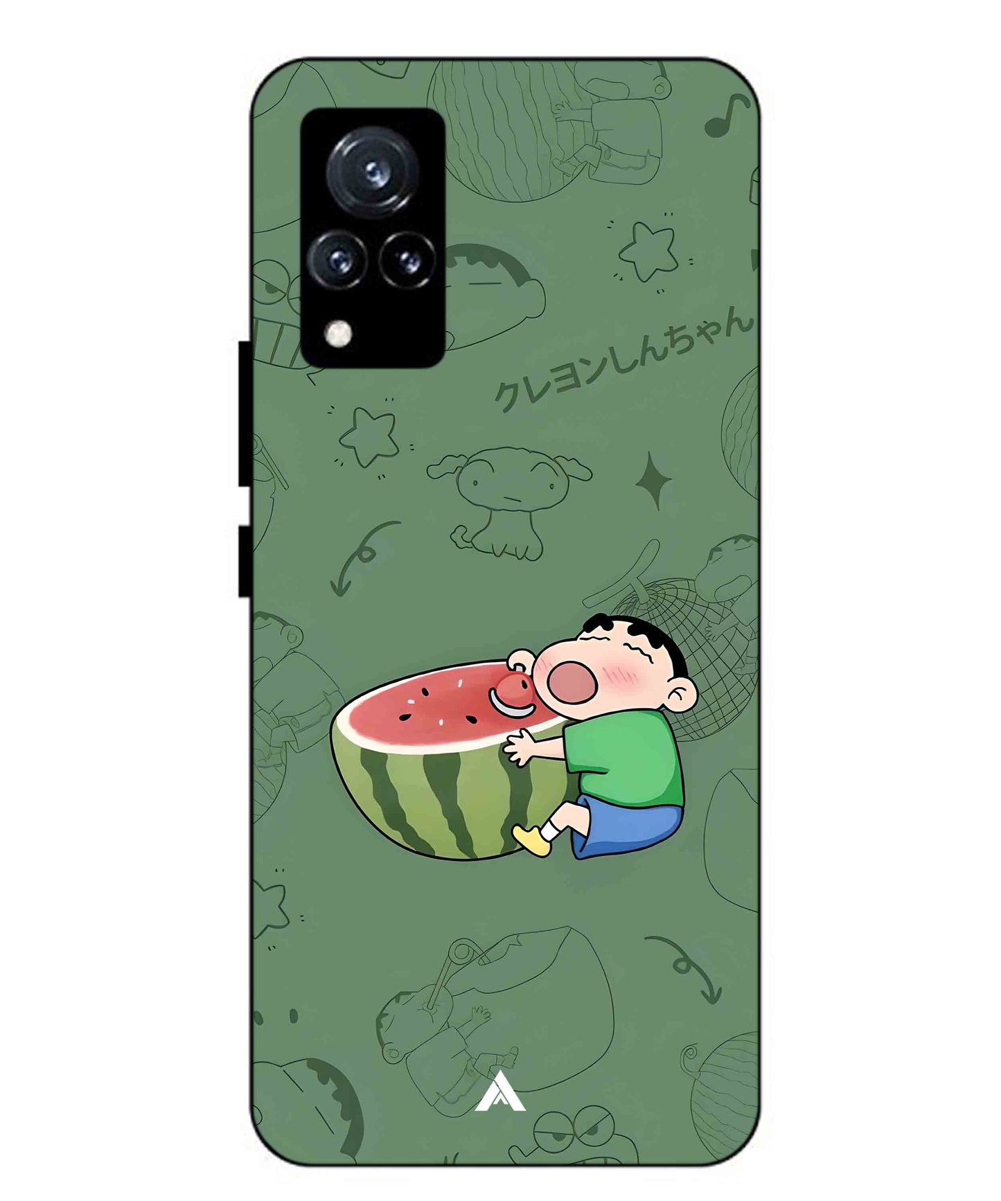 Melon Shinchan Metal Back Cover Phone Case for Vivo v21