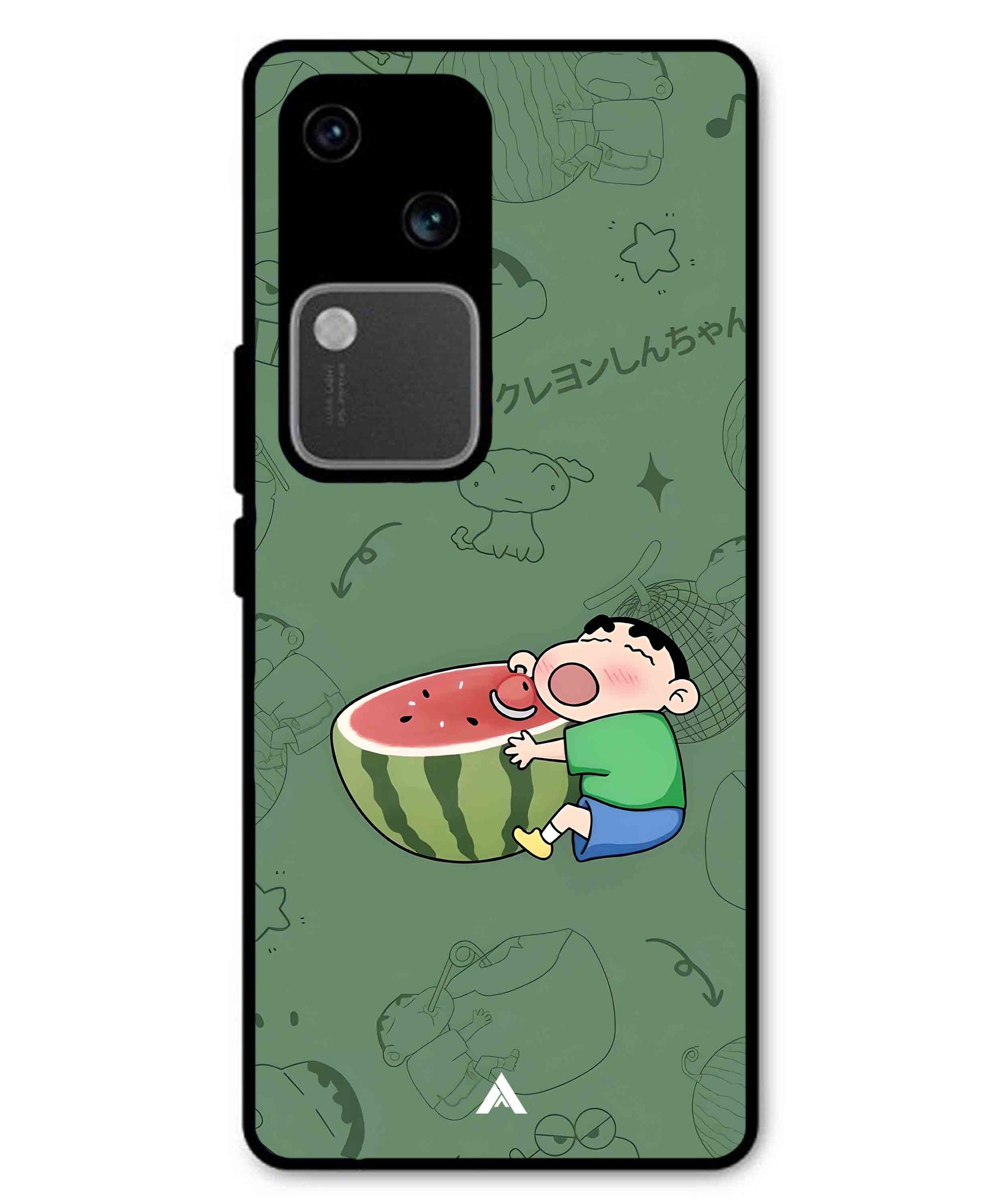 Melon Shinchan Metal Back Cover Phone Case for Vivo v30