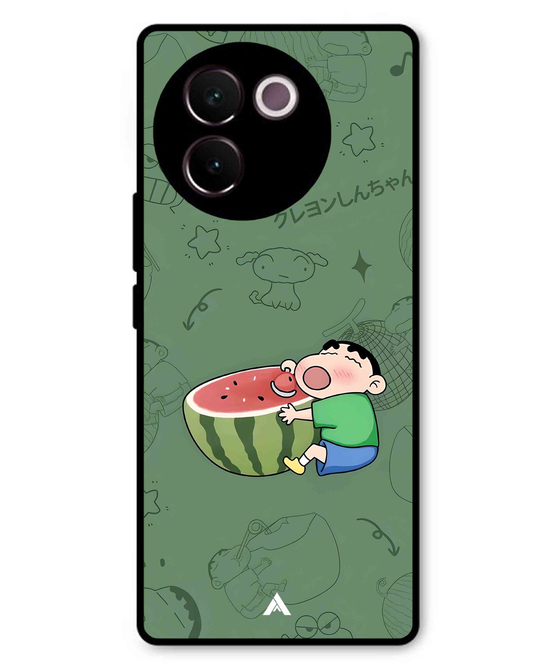 Melon Shinchan Metal Back Cover Phone Case for Vivo v30e
