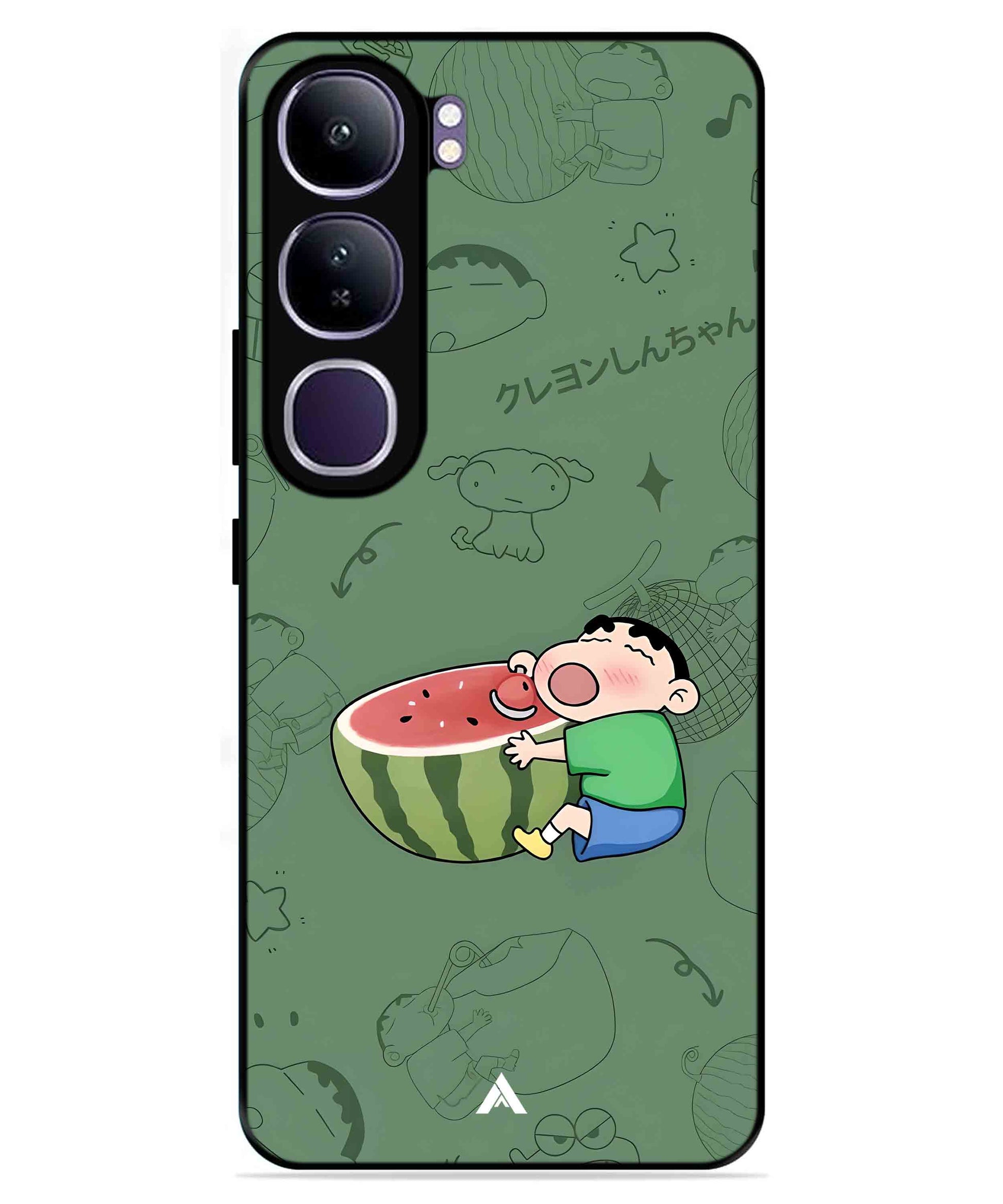 Melon Shinchan Metal Back Cover Phone Case for Vivo v40 Lite