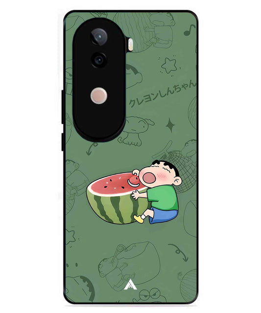 Melon Shinchan Metal Back Cover Phone Case for Vivo v40e