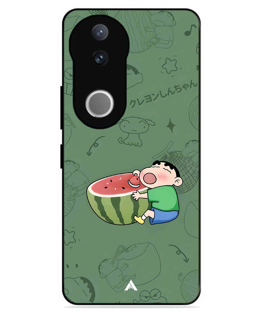 Melon Shinchan Metal Back Cover Phone Case for Vivo v50