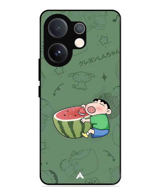 Melon Shinchan Metal Back Cover Phone Case for Vivo v60