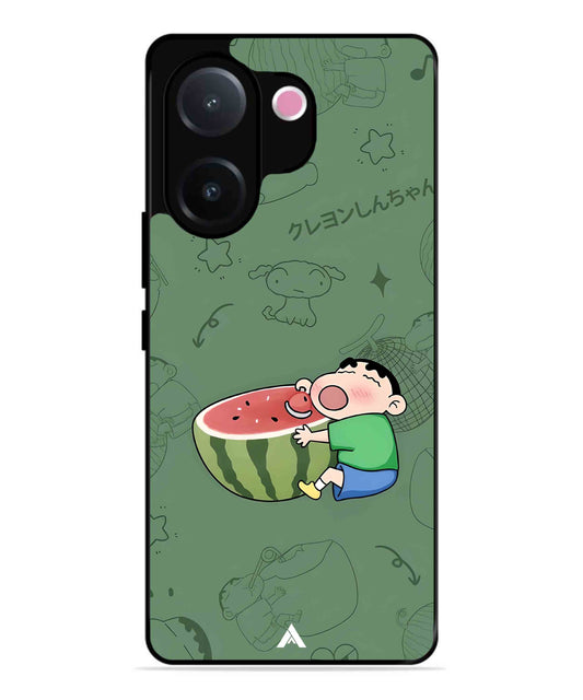 Melon Shinchan Metal Back Cover Phone Case for Vivo v60e