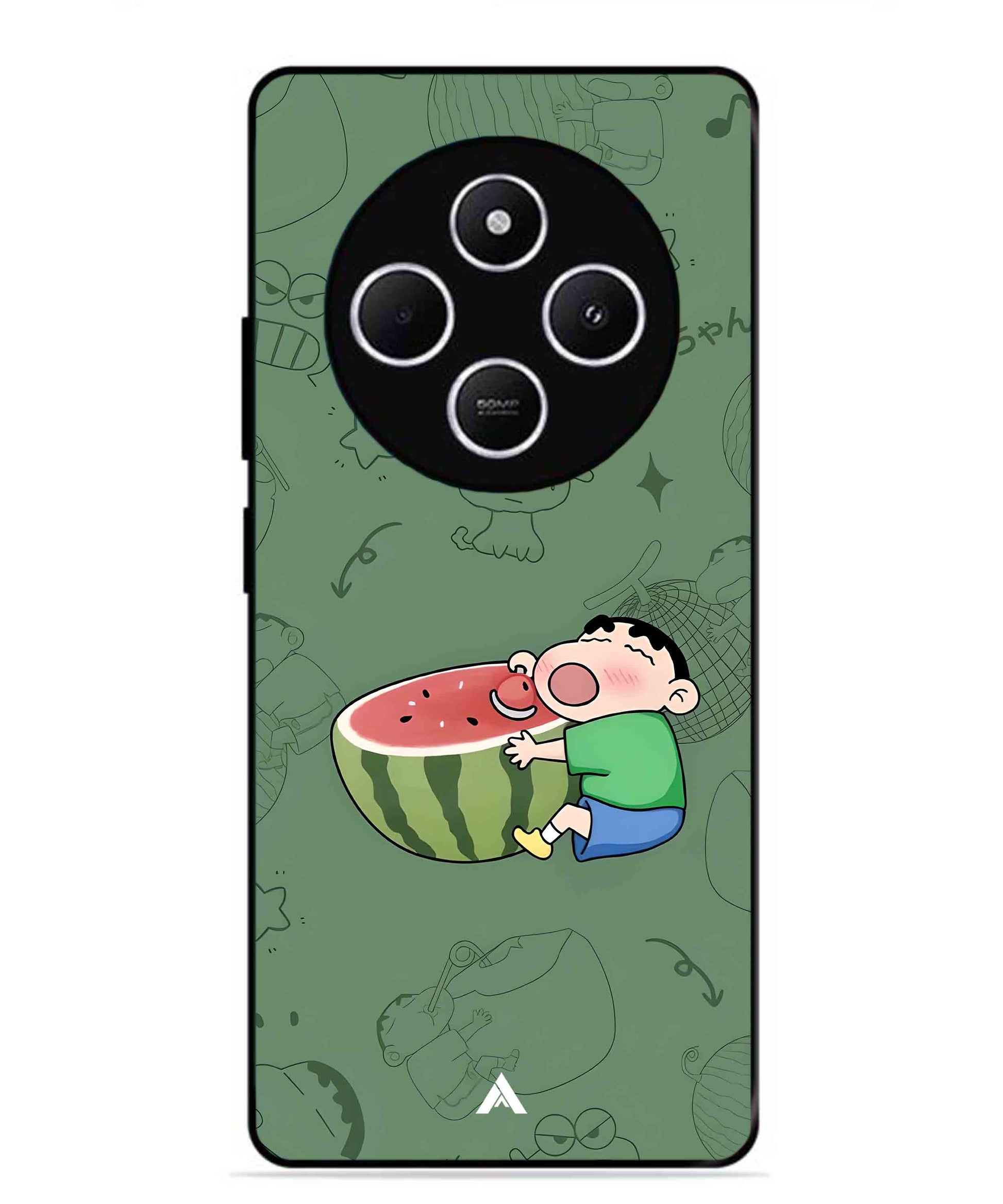 Melon Shinchan Metal Back Cover Phone Case for Xiaomi Redmi 14C