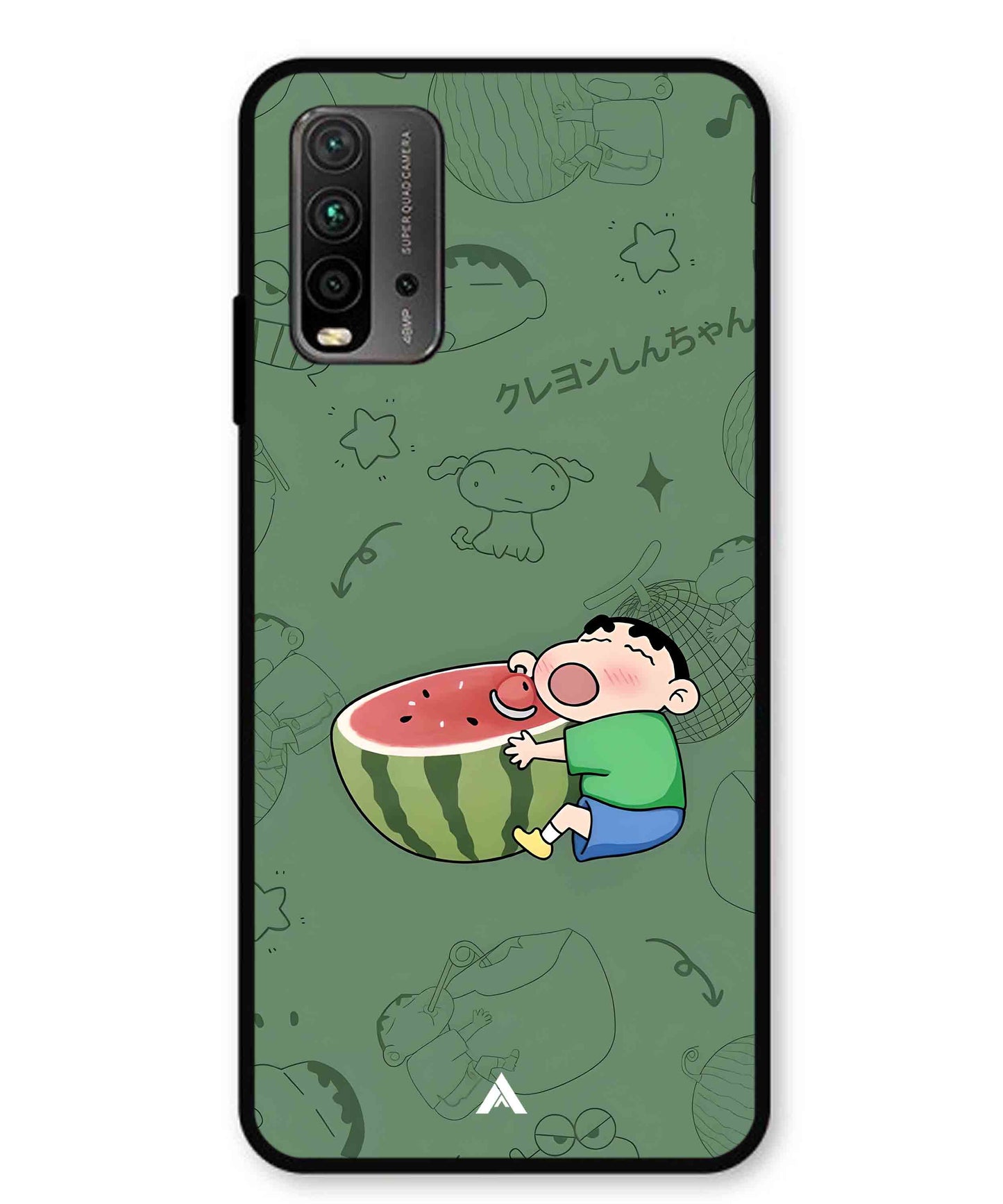 Melon Shinchan Metal Back Cover Phone Case for Xiaomi Redmi 9 Power